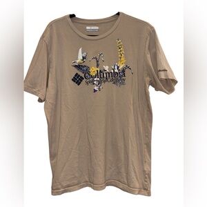 Columbia Tan Short Sleeve Tee Casual Comfort